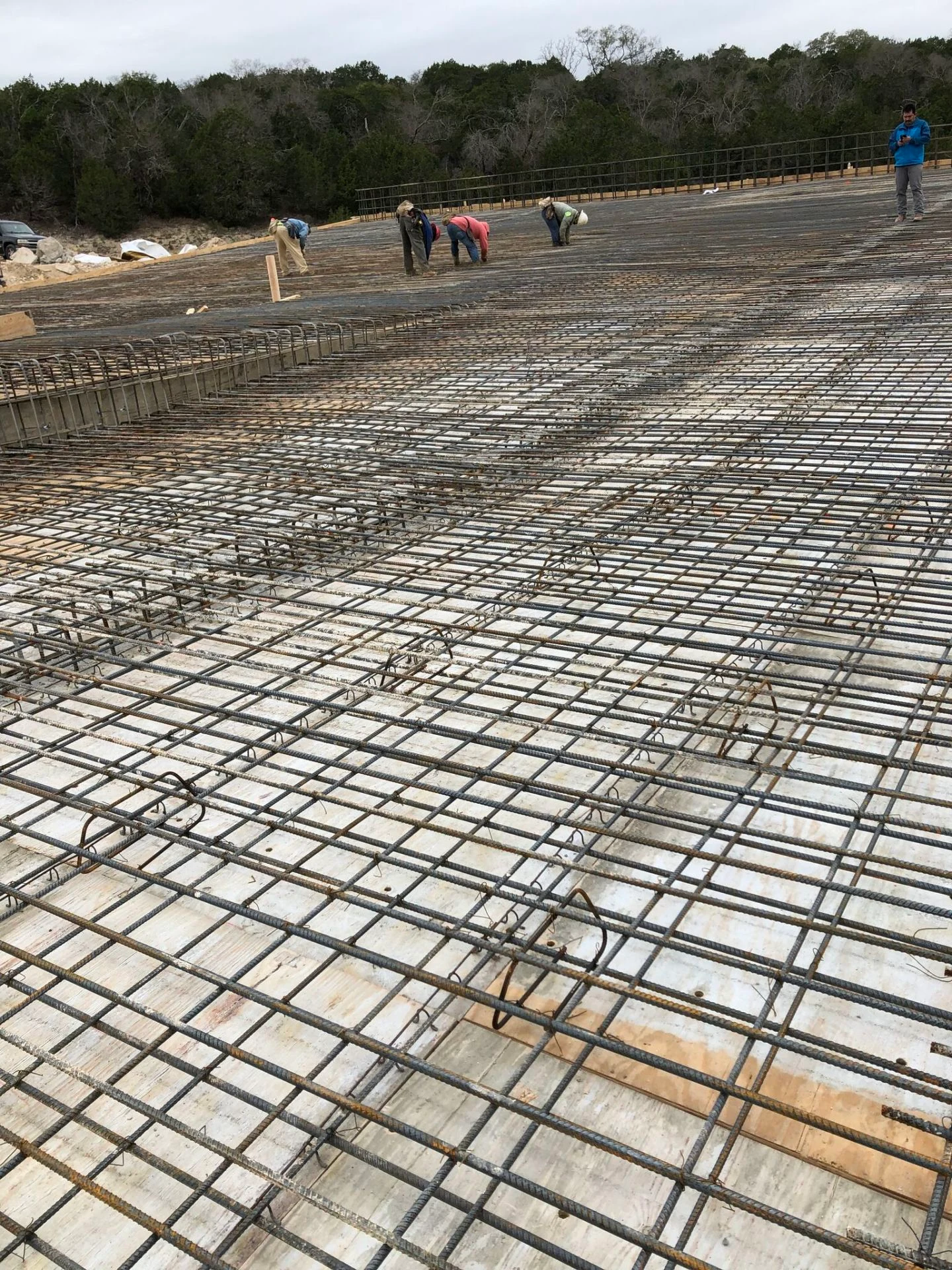 7-Box Culvert Concrete Structure Leander, TX New cast-in-place box culvert structure underneath new road going over an existing dam. — photo 1